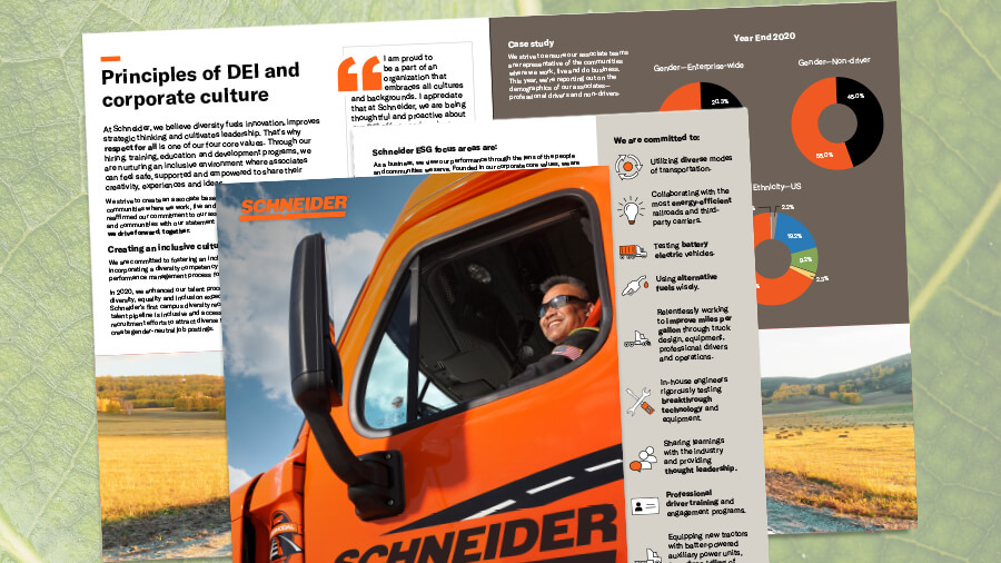 Schneider releases first-ever annual corporate responsibility report.