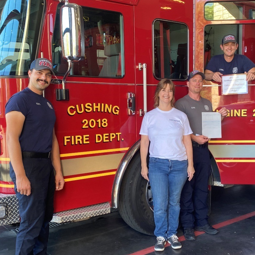 Invenergy’s Cimarron Link Donates over $30,000 to Local Fire Departments