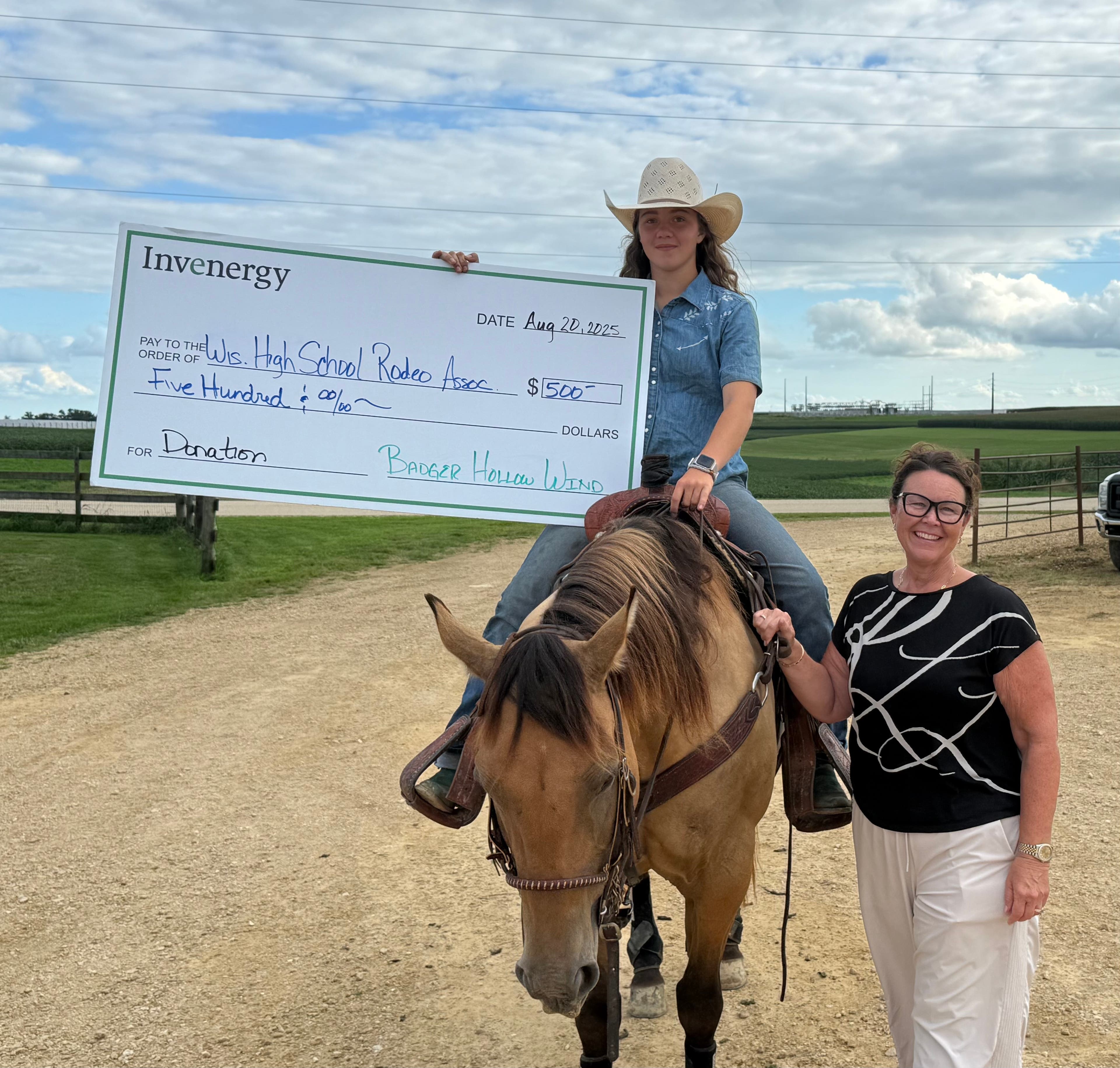 Badger Hollow Wind supports Wisconsin High School Rodeo Association