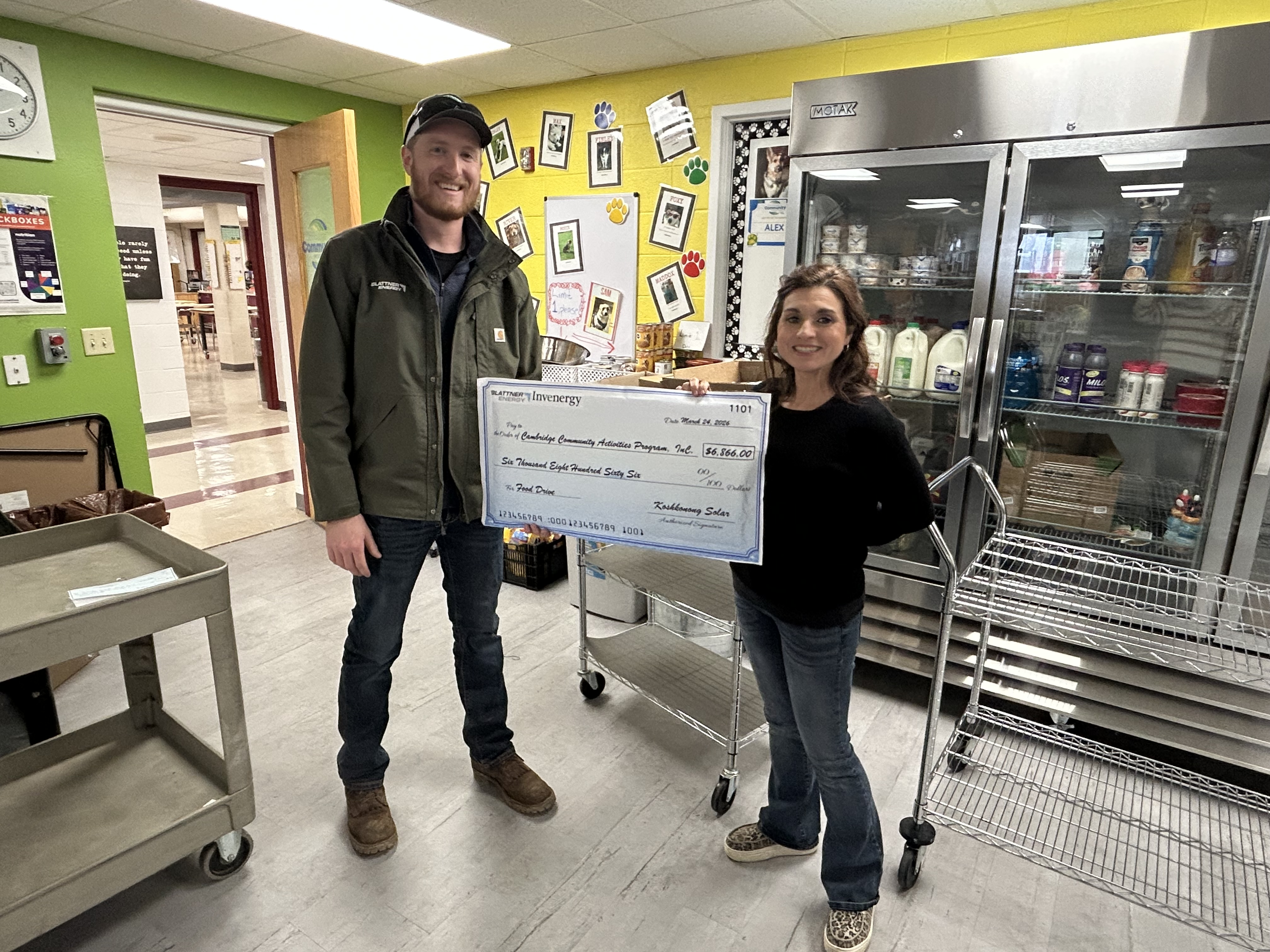 Koshkonong Solar team raises more than $6,800 for Cambridge Food Pantry 
