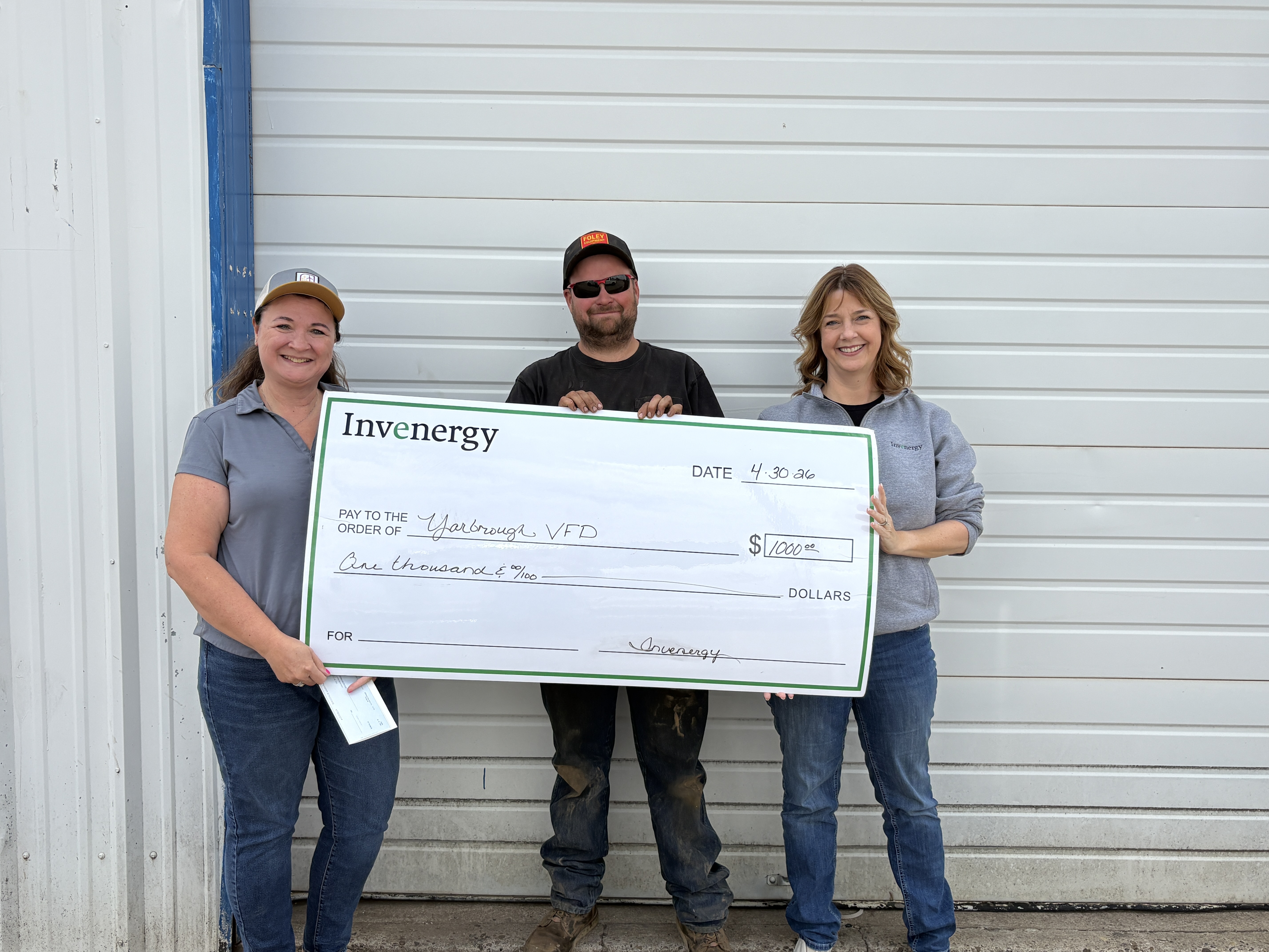 Invenergy Donates to Local Fire Departments