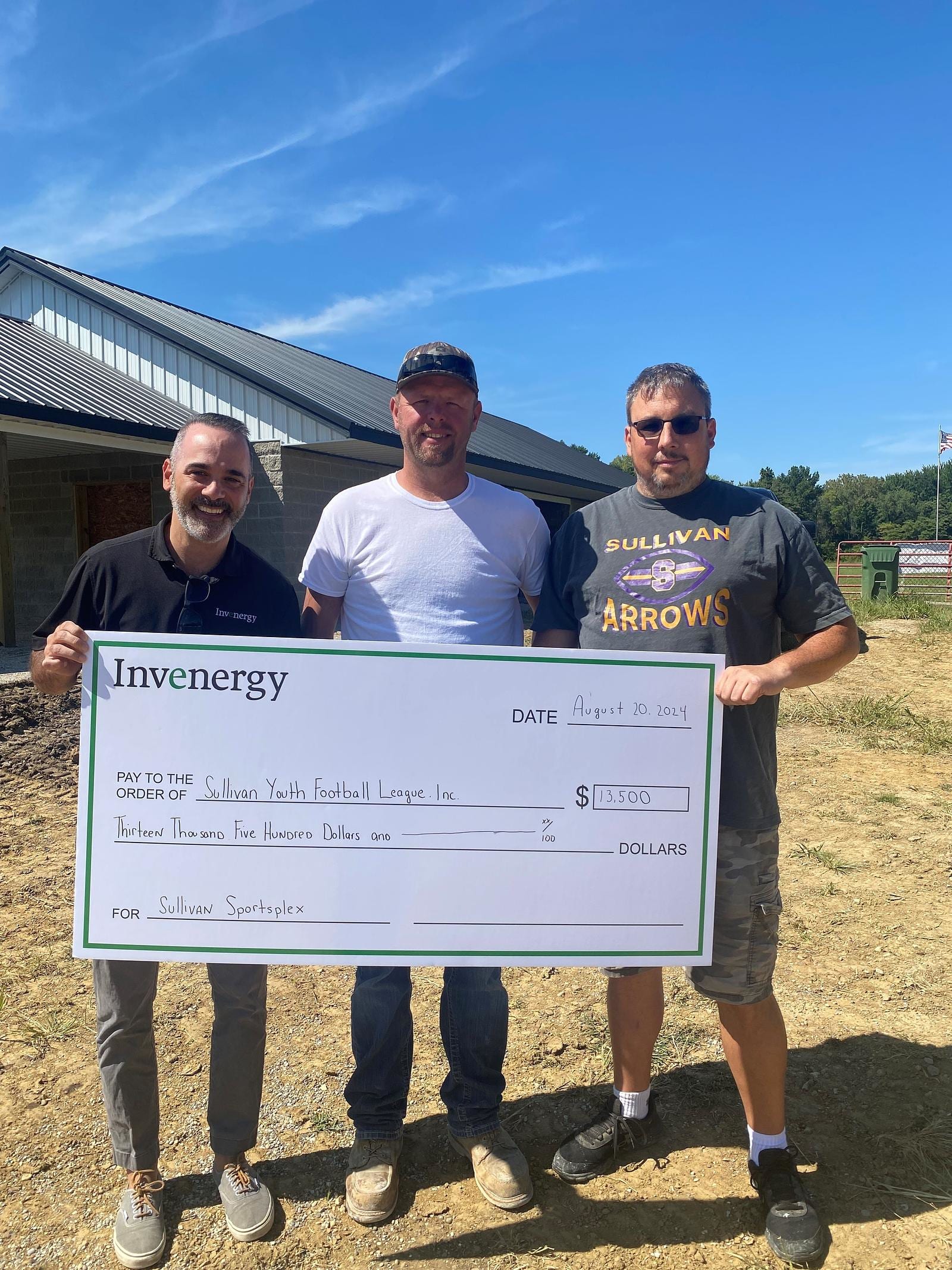 Invenergy Donates to Sullivan County Youth Sports Complex