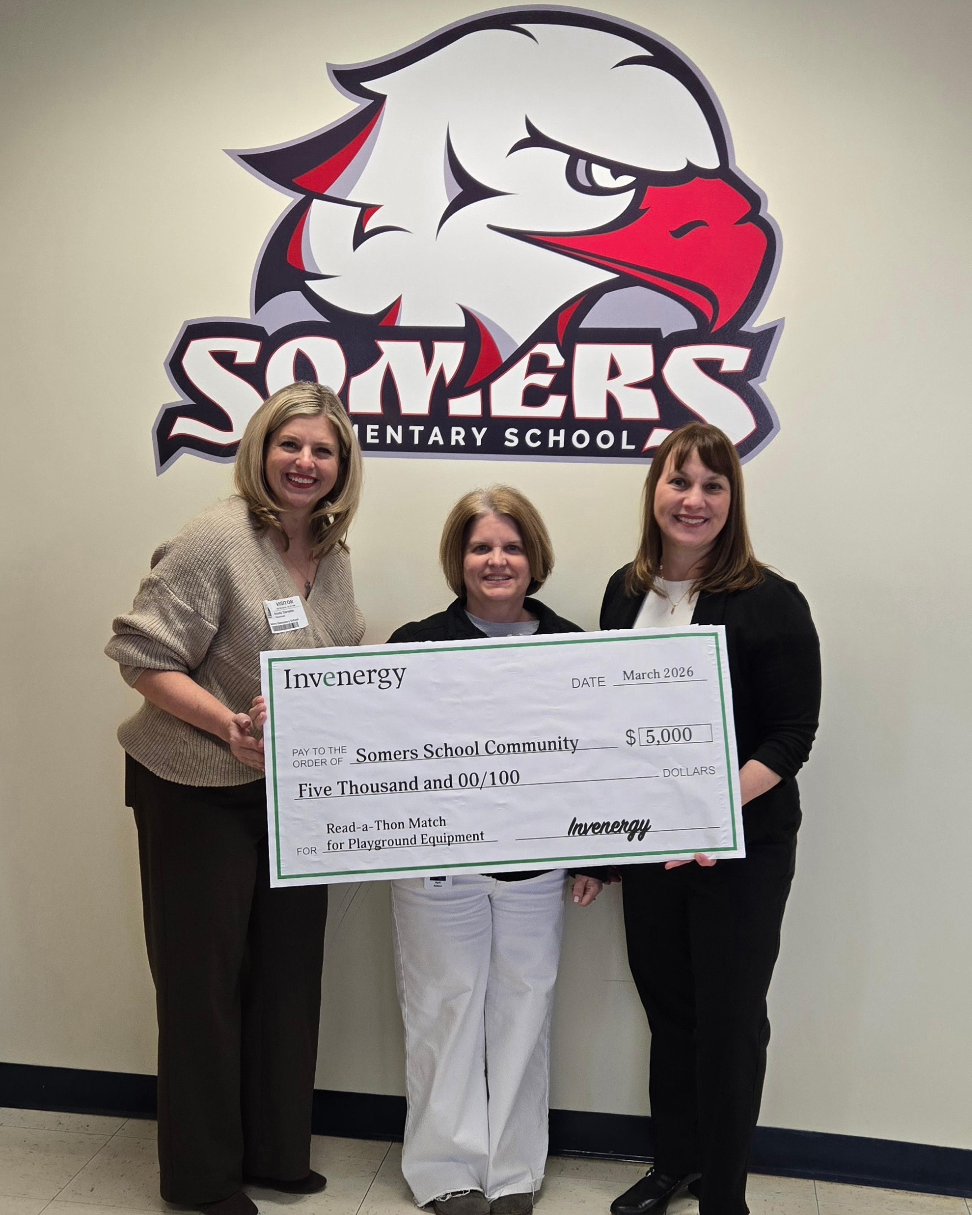 Red Oak Ridge donates $5,000 for Somers Elementary playground