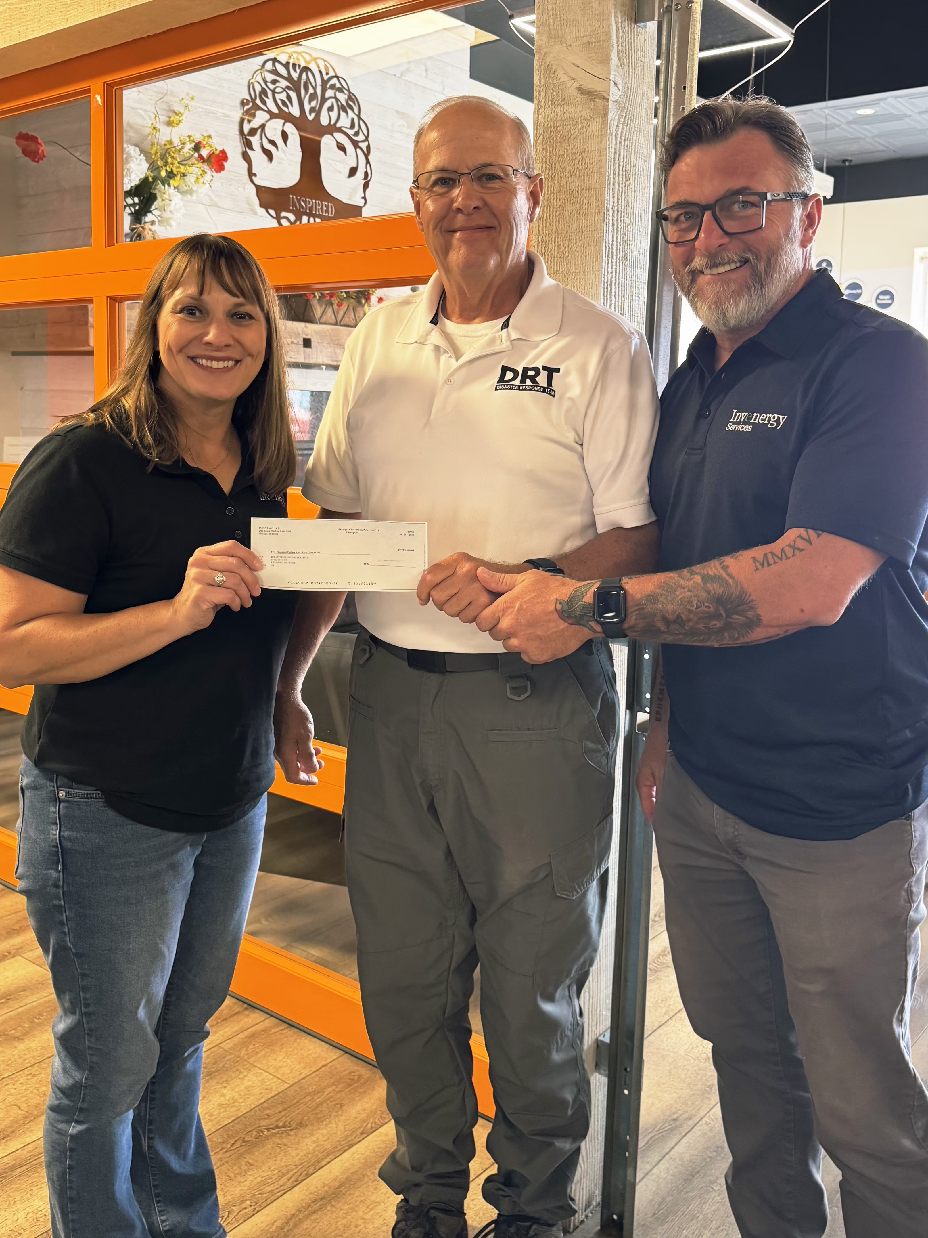 Invenergy donates $10,000 to Disaster Response Team 