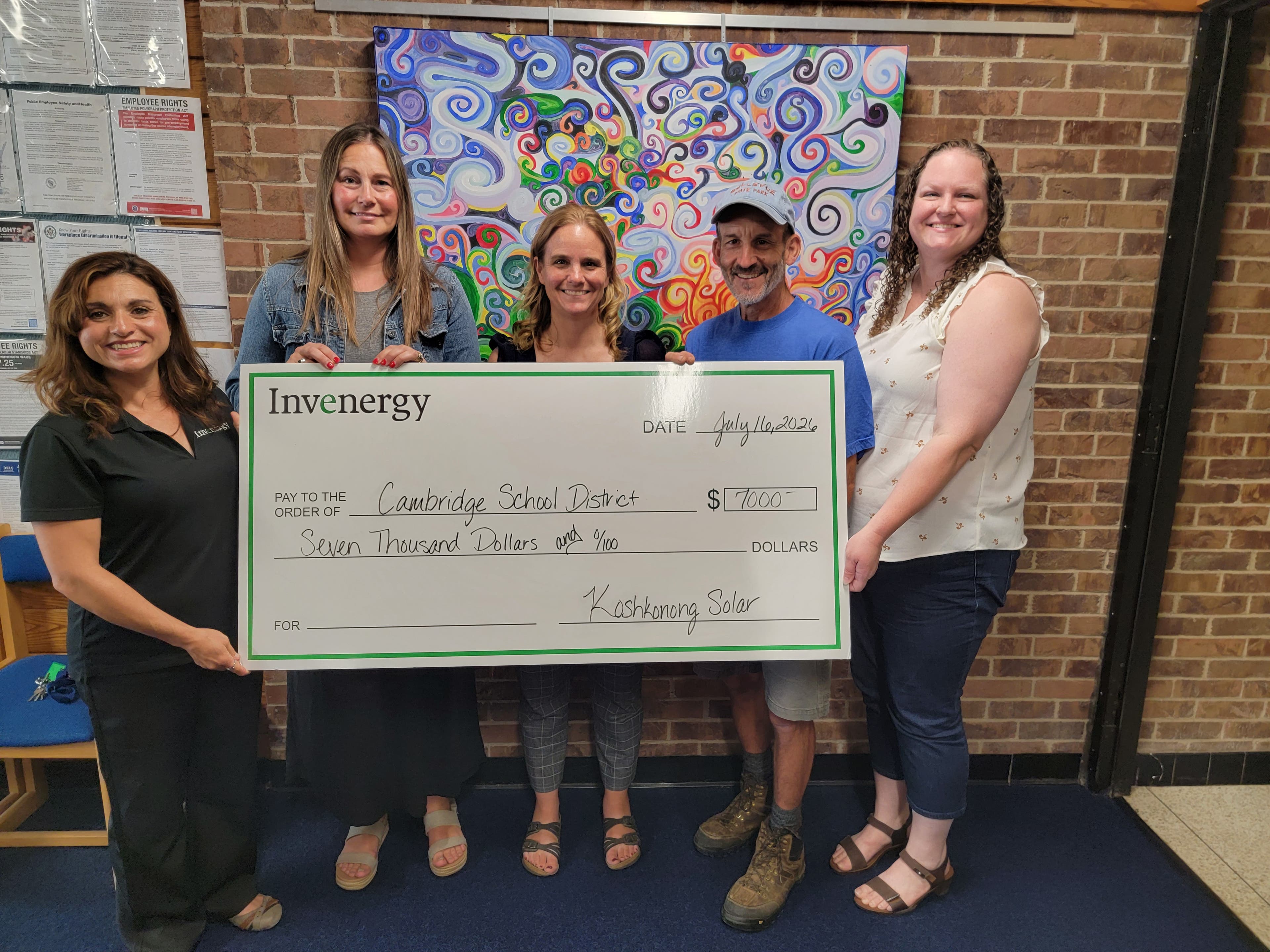 Koshkonong Solar clears lunch debt for Cambridge School District