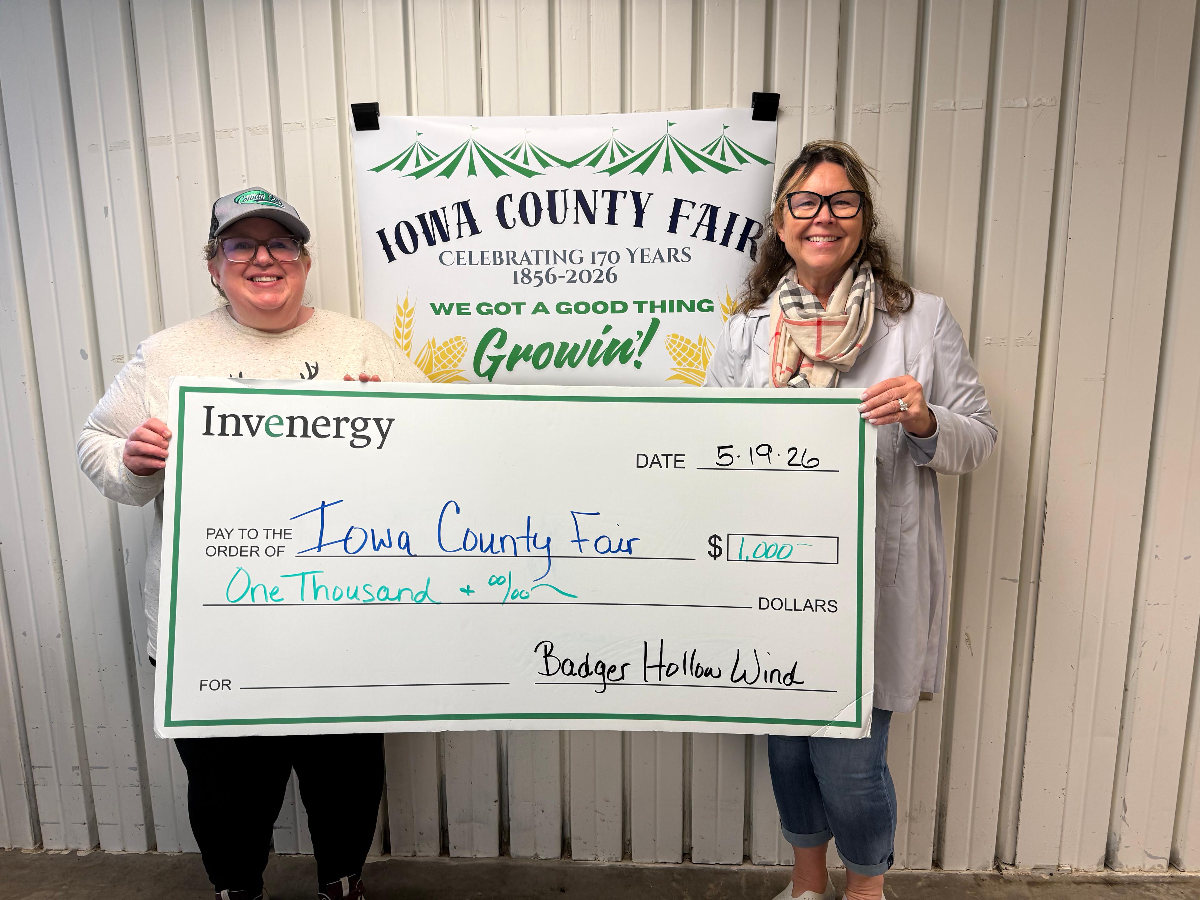 Badger Hollow Wind supports 2026 Iowa County Fair