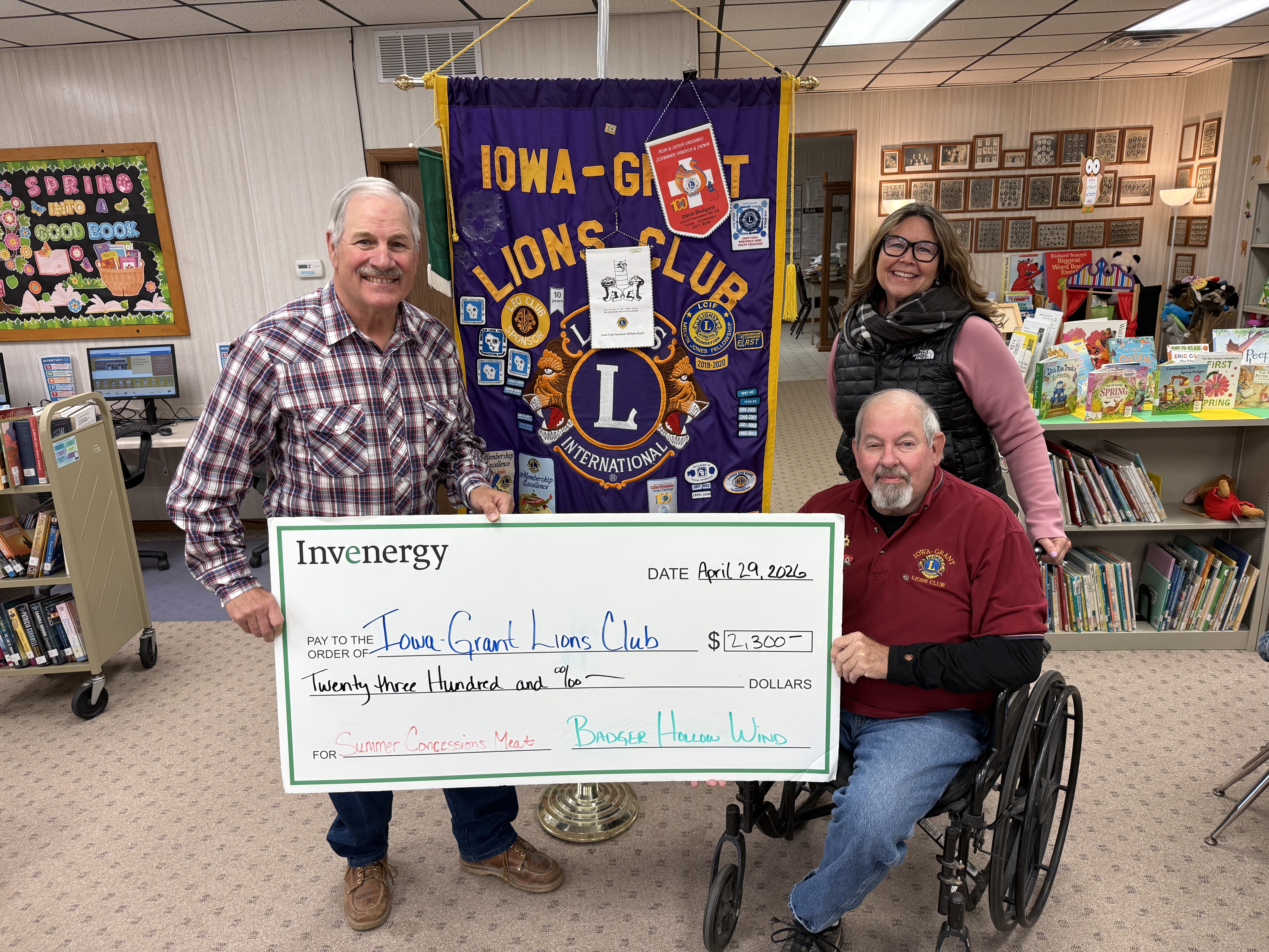 Badger Hollow Wind supports Iowa-Grant Lions Club