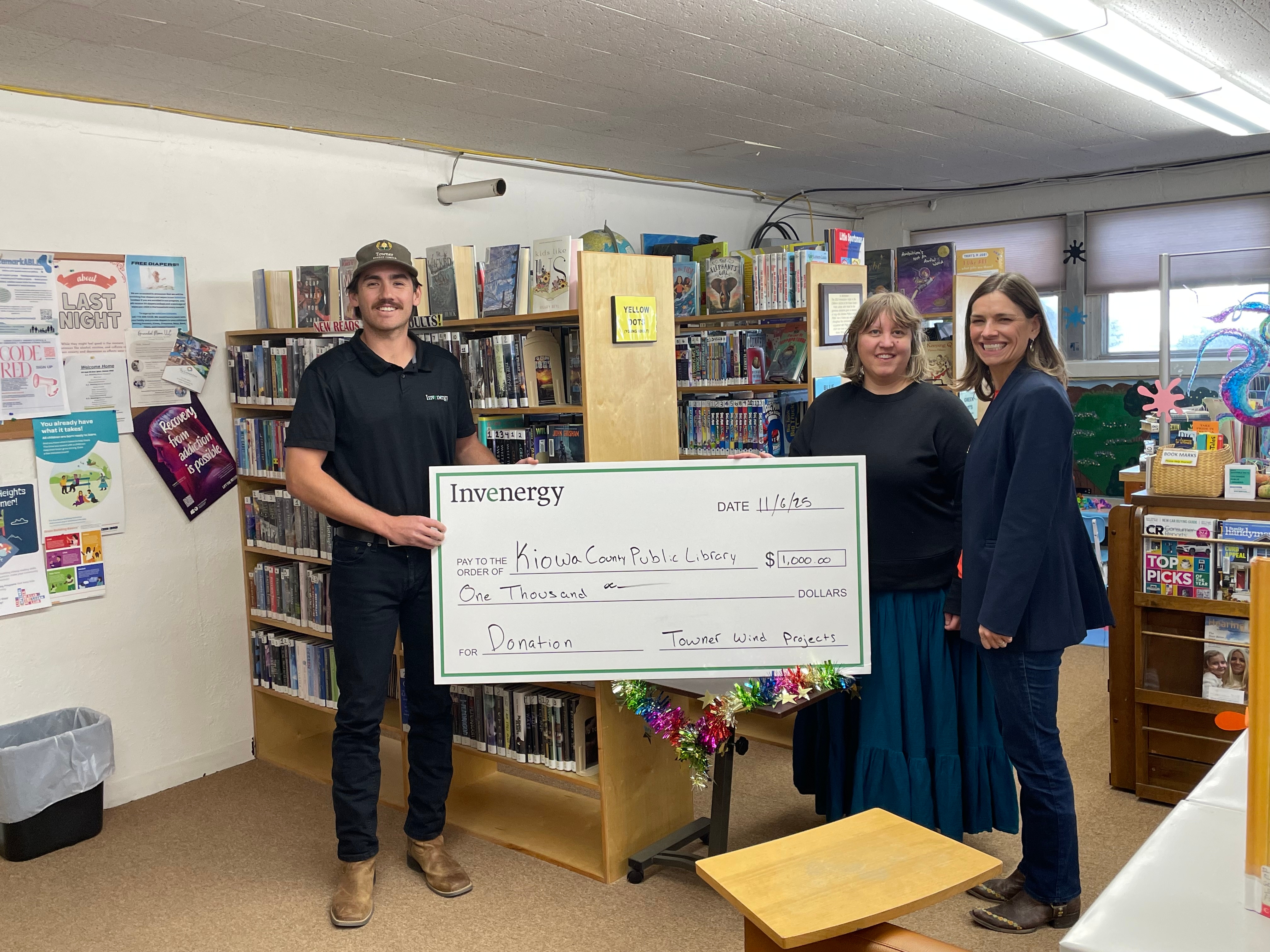 The Towner Energy Center Team Supports the Kiowa County Public Library