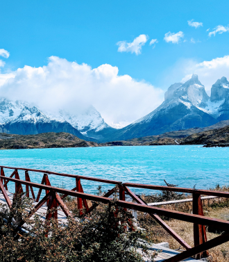 Beautiful mountain lake in Chile