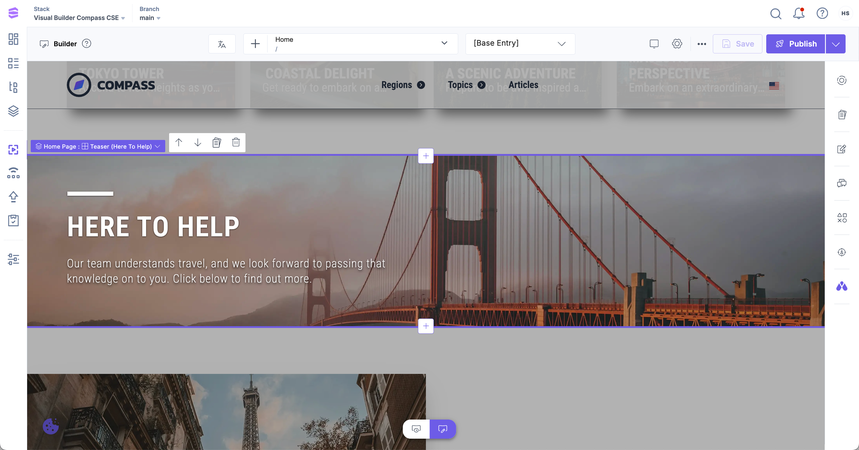 Preview of Visual Editing Platform project showing the application interface and functionality