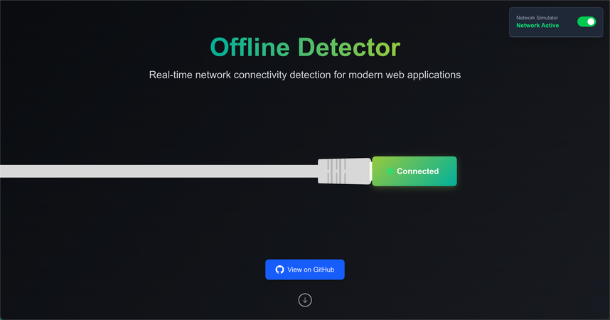 Preview of Offline Detector project showing the application interface and functionality