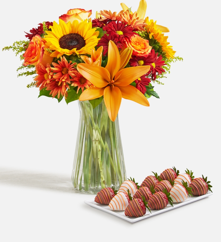 Fall Blooms with Autumn Berries 