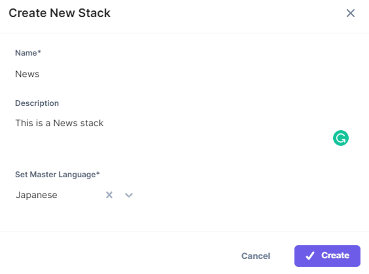 Set the Master Language | Contentstack