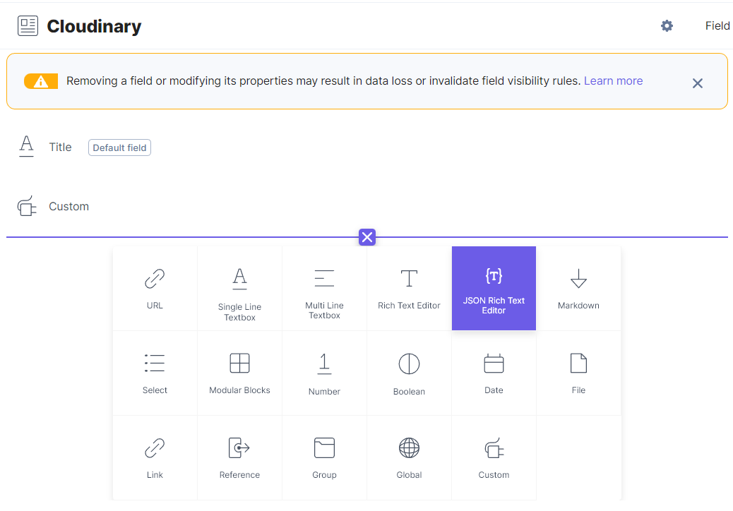 Cloudinary-JSON_RTE_Field