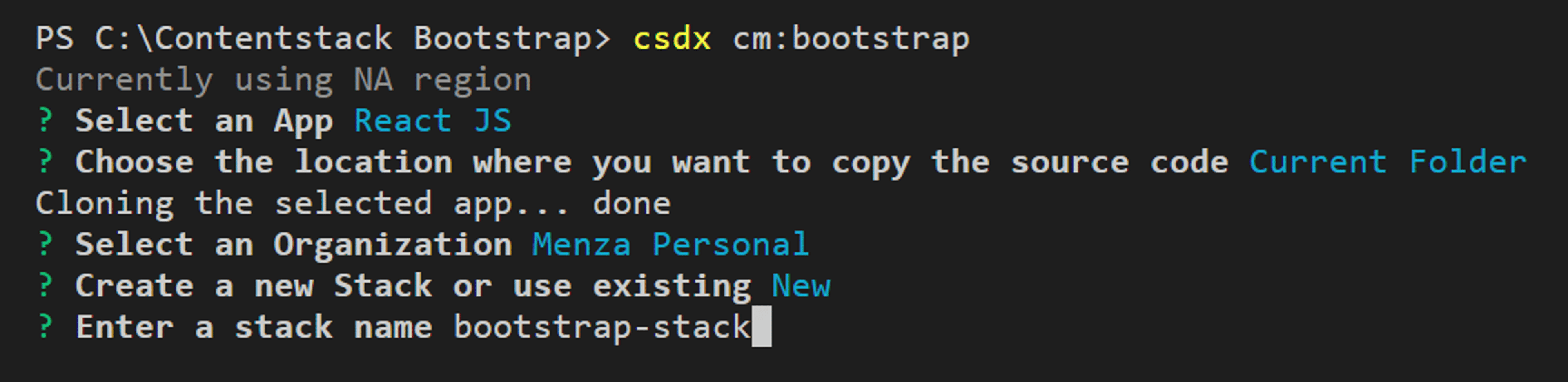 Stack preference for the starter app