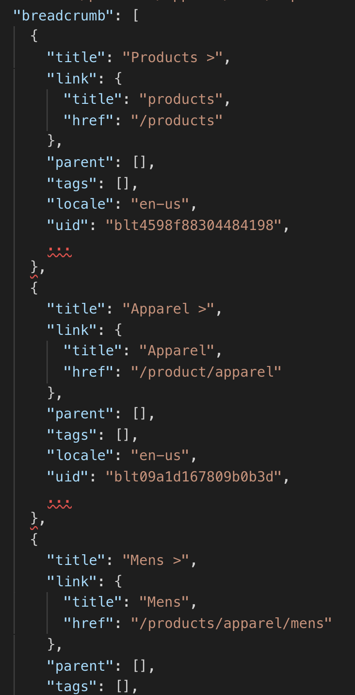 Manage Breadcrumbs with Contentstack