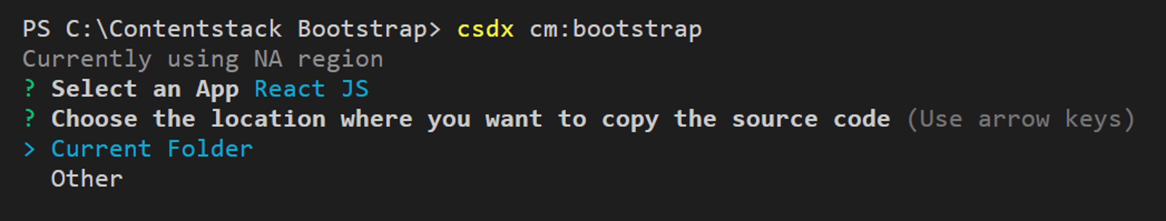Folder path to copy the source code