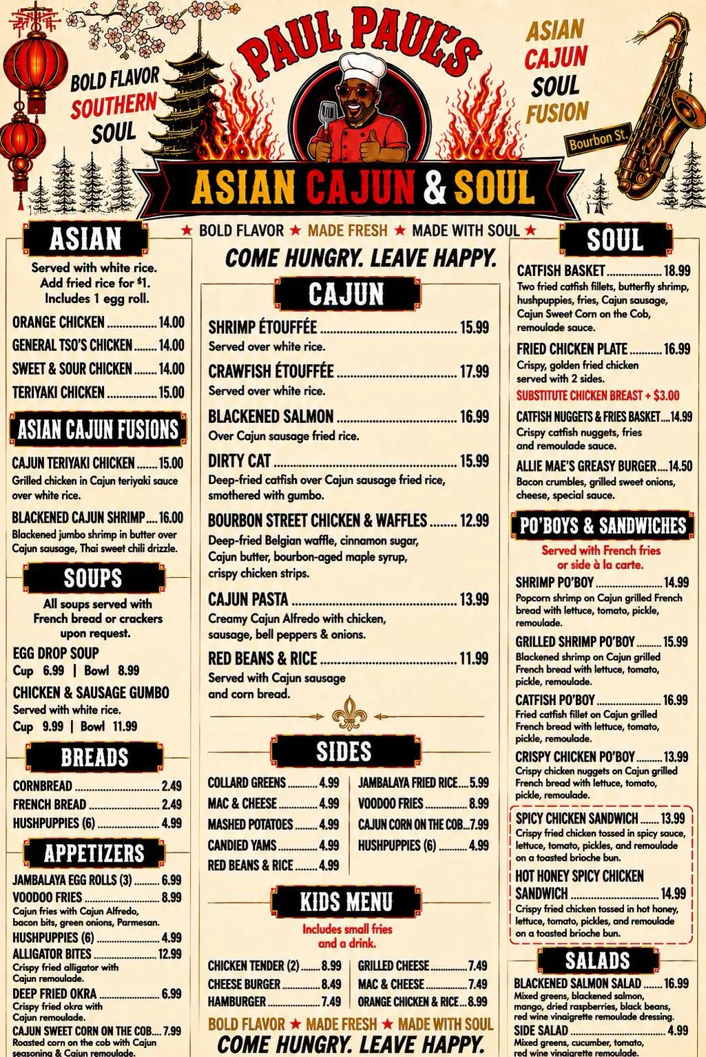 Paul Paul's Asian, Cajun & Soul