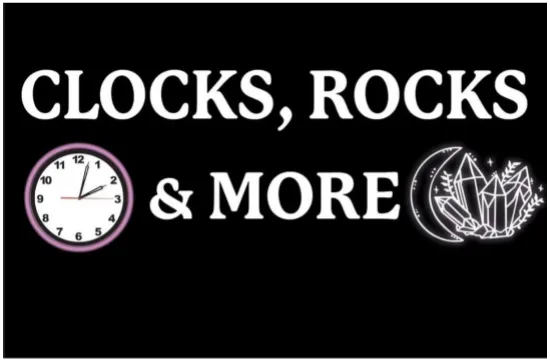Clocks, Rocks, & More Logo