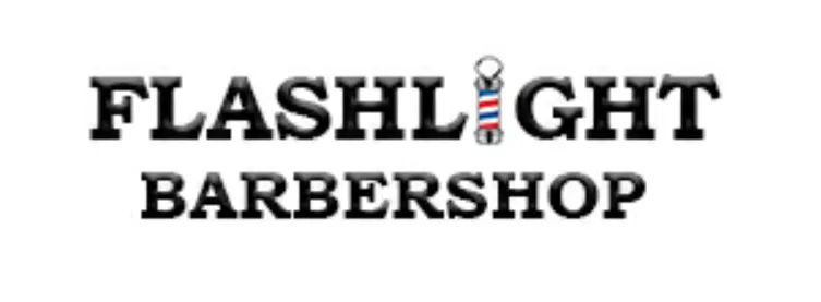 Flashlight Barber Shop Logo