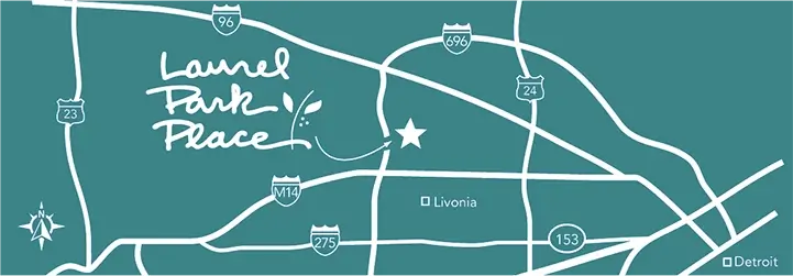 Map of Laurel Park Place and surrounding area