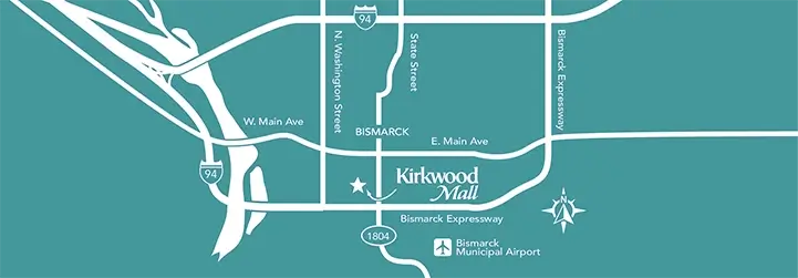 Map of Kirkwood Mall and surrounding area