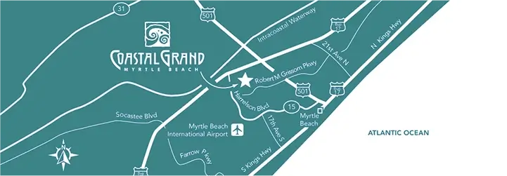 Map of Coastal Grand Mall and surrounding area