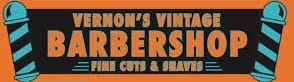 Vernon's Vintage Barbershop Logo