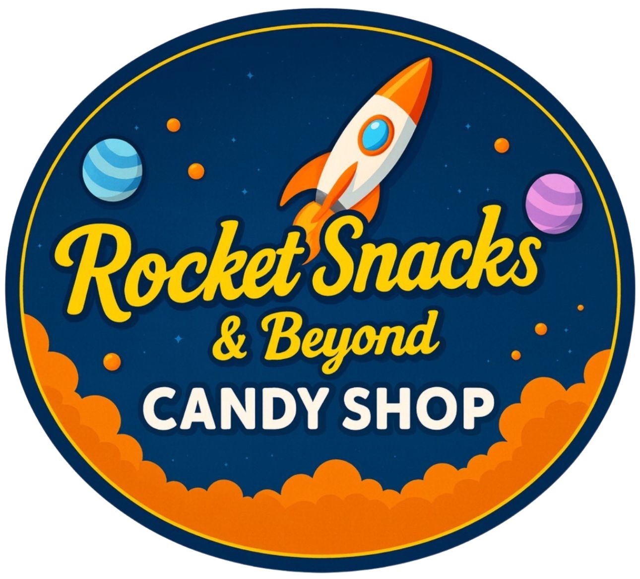 Logo of Rocket Snacks & Beyond Candy Shop