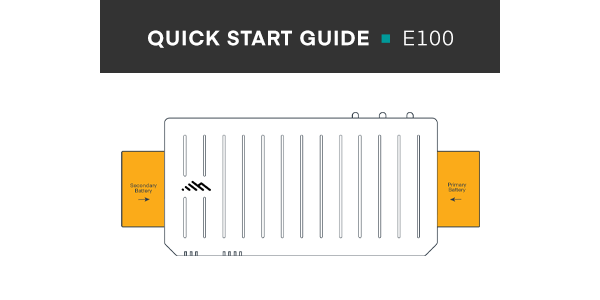 Ericsson Cradlepoint E100 Quick Start Guide | Ericsson