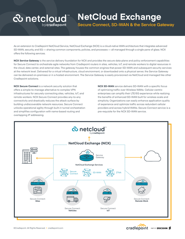 NetCloud Exchange Secure Connect, SD-WAN & the Service Gateway | Ericsson