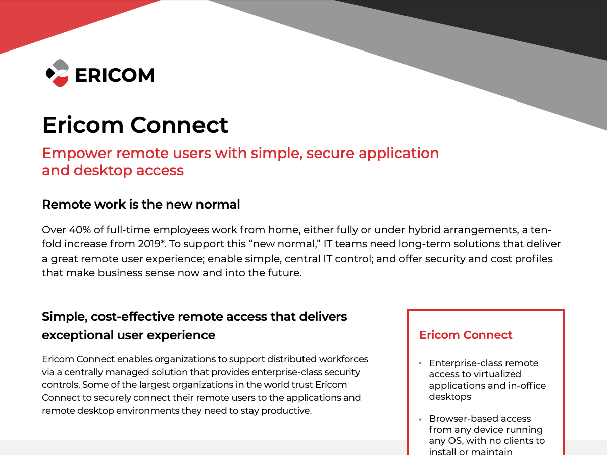 Ericom Connect | Ericsson