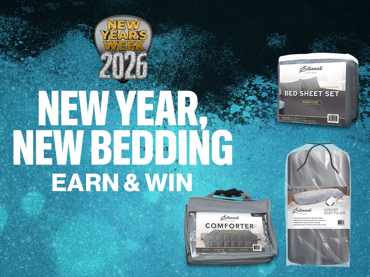New Year New Bedding Earn & Win