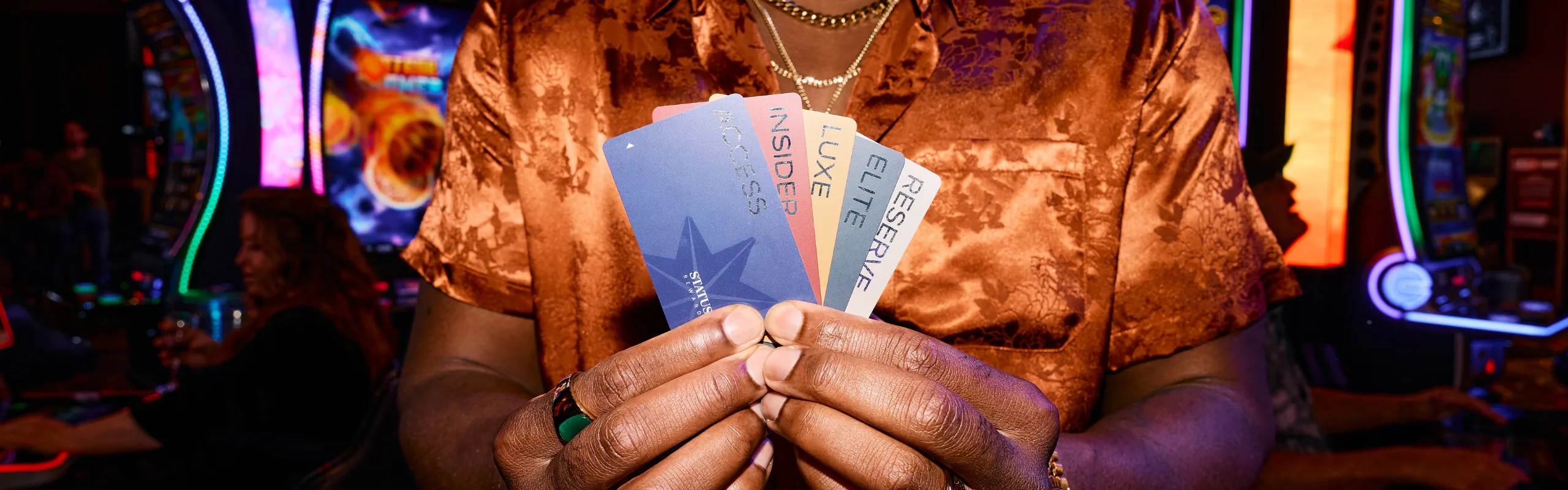 Status Plus Rewards Fanned Cards