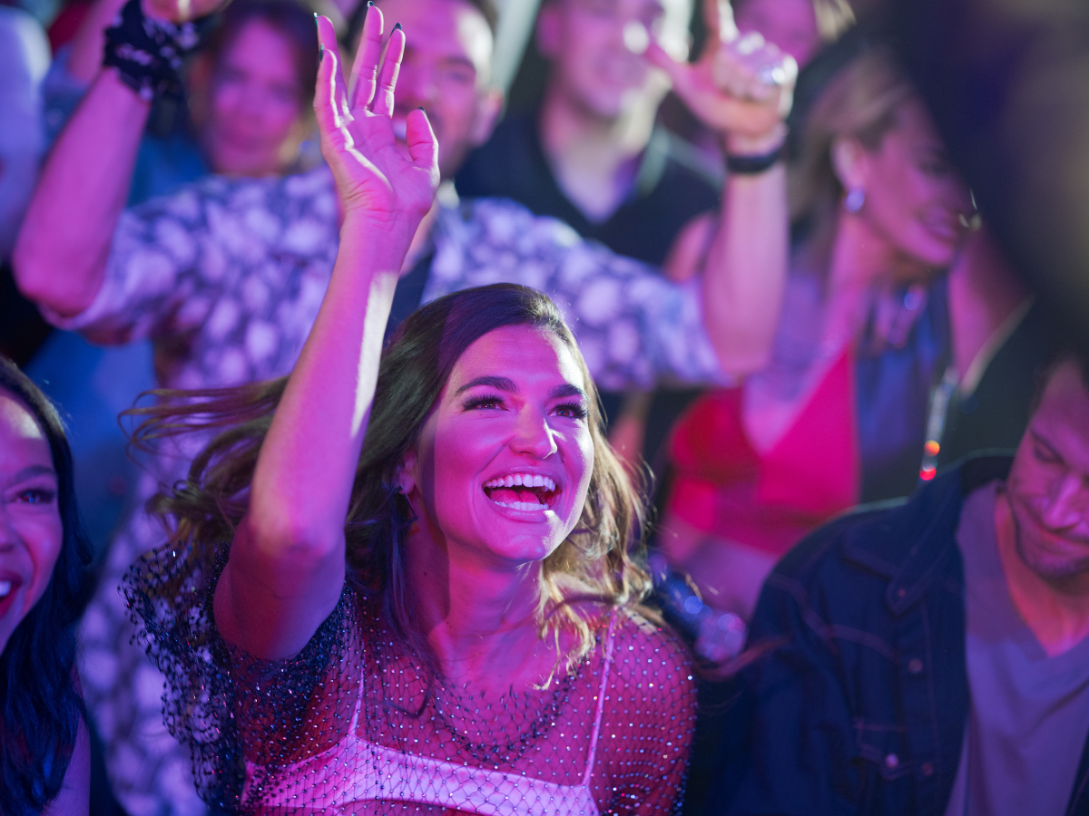 Crowd Dancing at Hard Rock Live Concert