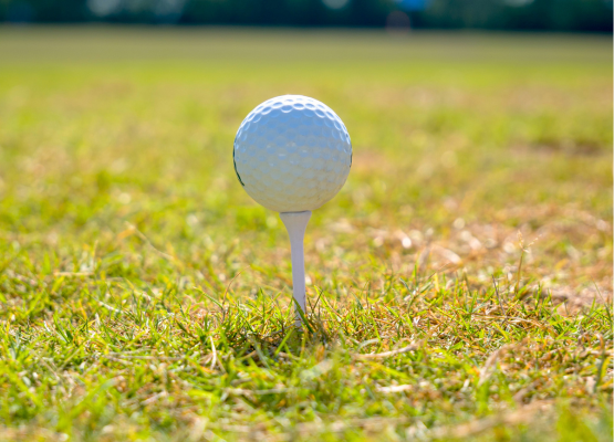 Golf ball on tee