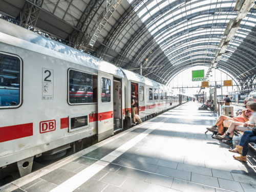 Deutsche Bahn train at train station