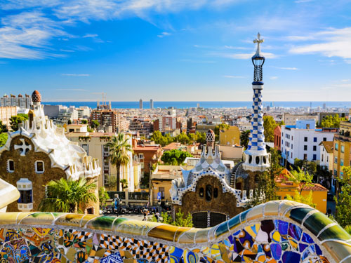 A view of park guell in Barcelona