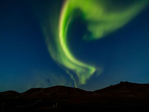 northern lights in the winter sky