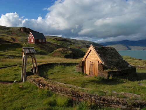 Brattahlíð, the historic site of Erik the Red's settlement in Greenland