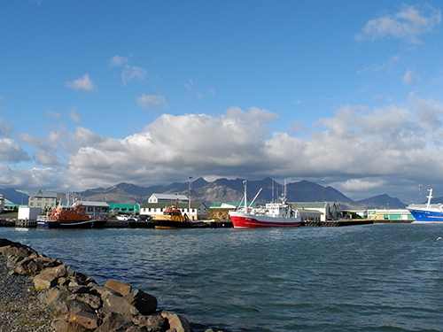 a view of the harbour in Höfn
