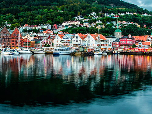 Bryggen, a historical spot in the city of Bergen 