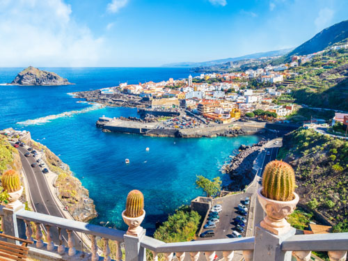 a view of water and beaches at Tenerife