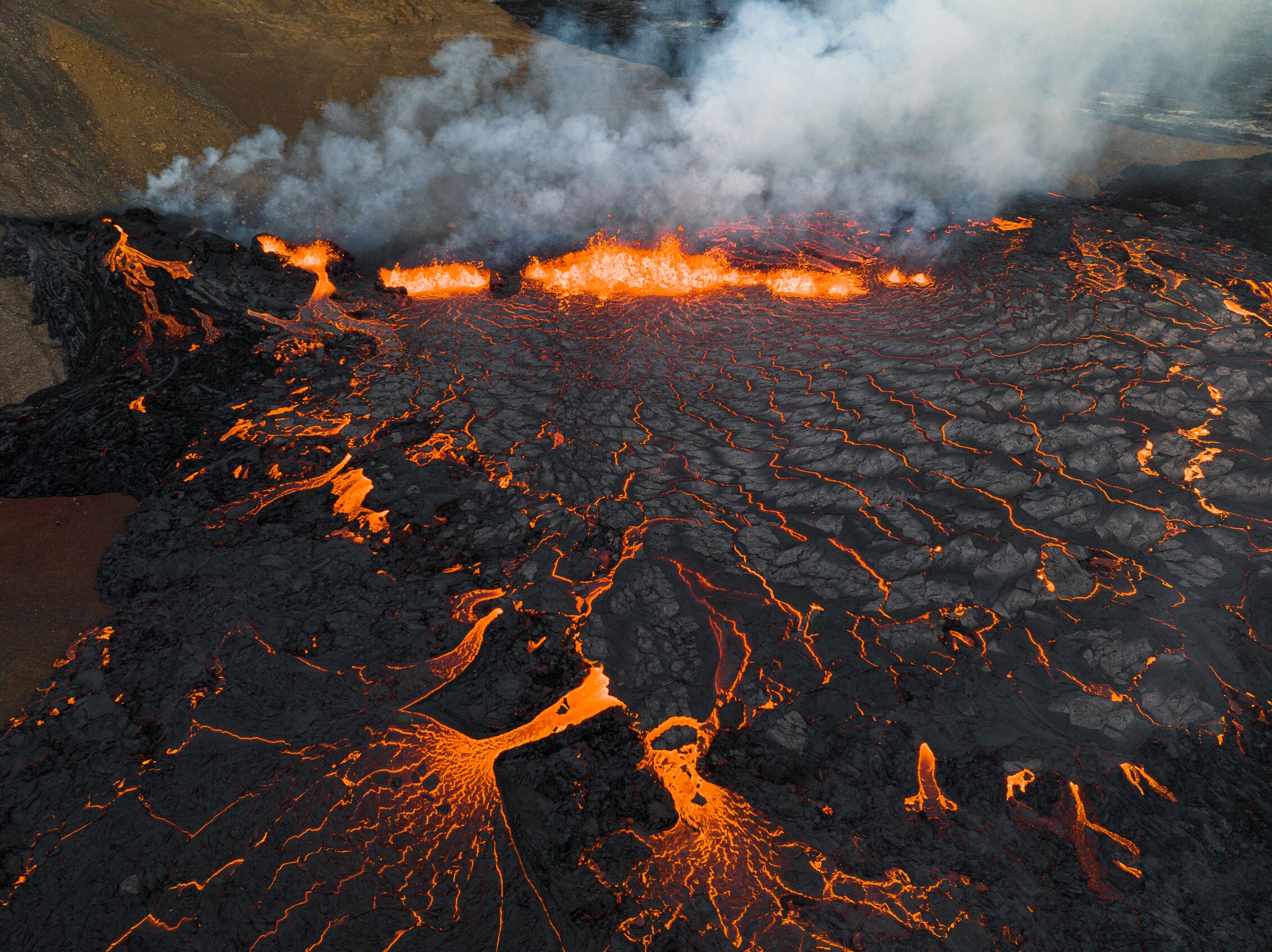 Lava from the 2022 volcano eruption.