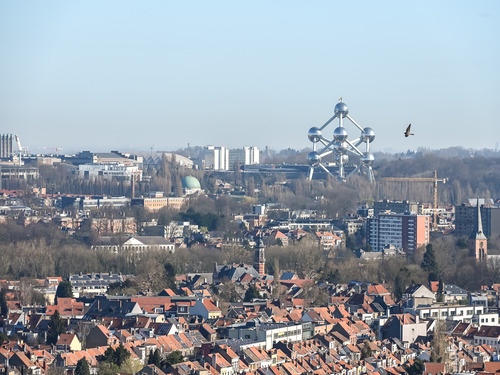 atomium in Brussels seen from a distance