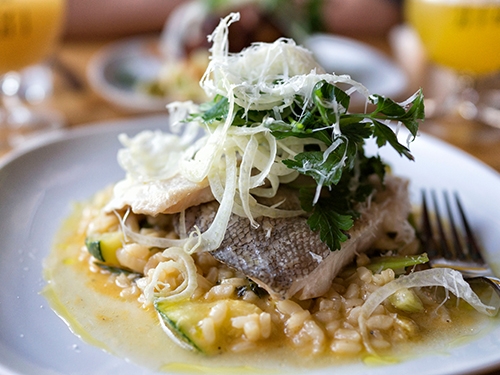 elegant seafood served at a restaurant in Höfn