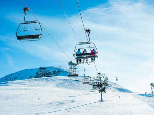 ski lifts in the swiss alps