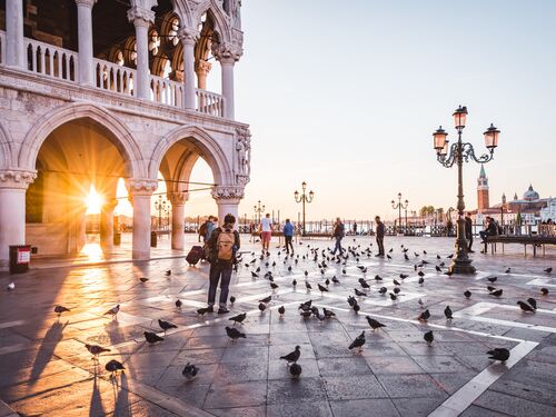 st mark's sqaure at sunset