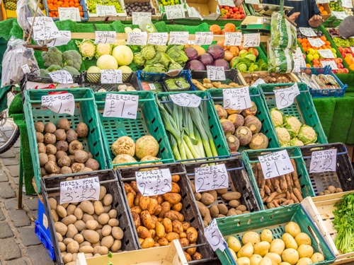 a market in Edinburgh