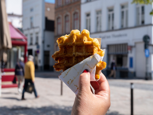 a traditional belgian waffle